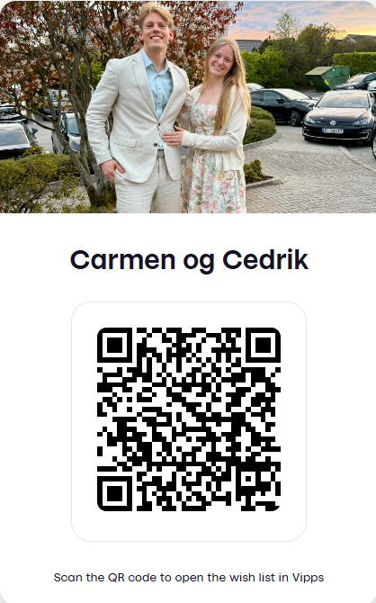 The Wedding Website of Carmen Alice Bråthen and Cedrik Harbo