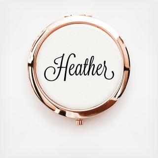 Personalized Rose Gold Compact Mirror