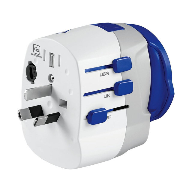 Go Travel Worldwide USB-A and USB-C Travel Adaptor