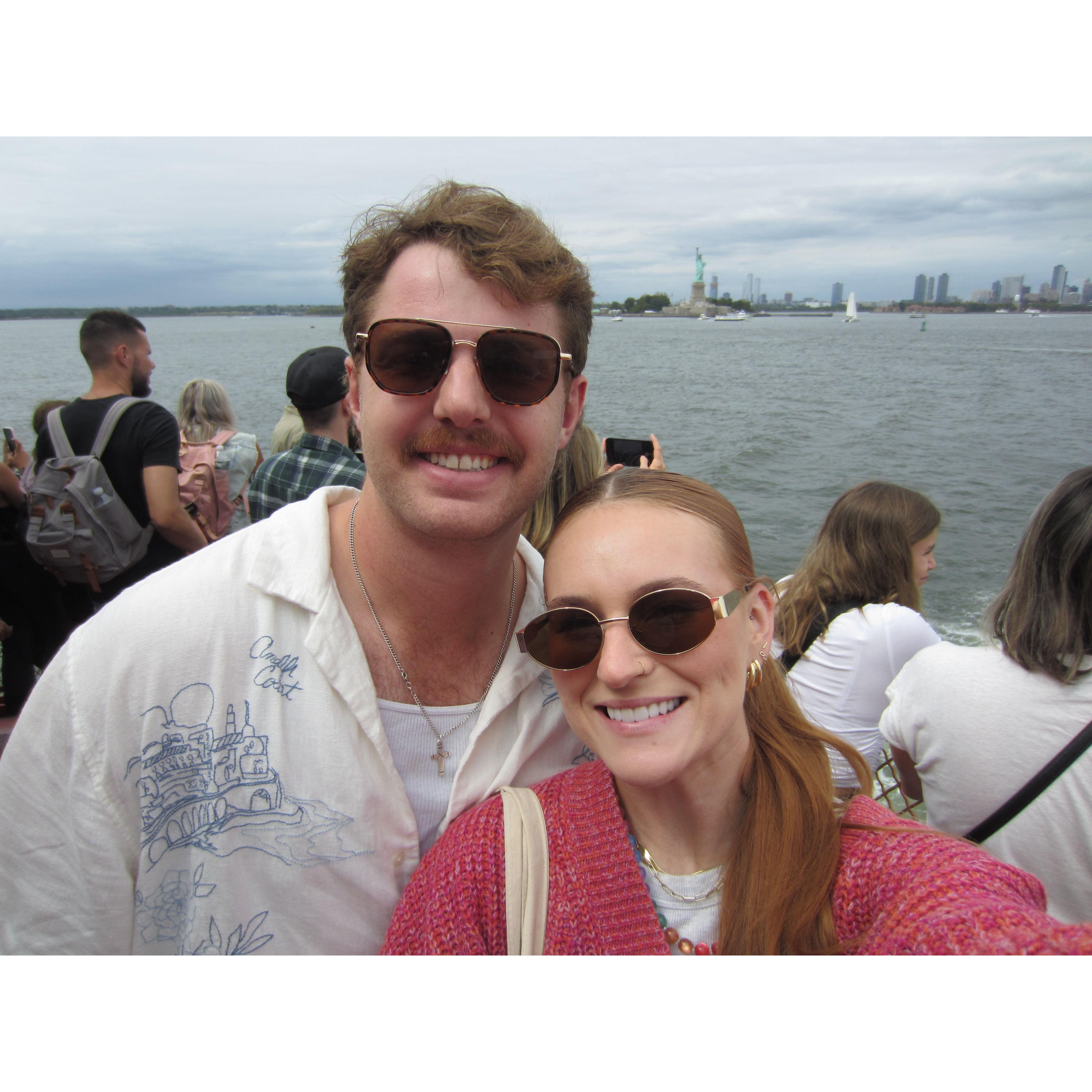 First time seeing the Statue of Liberty!