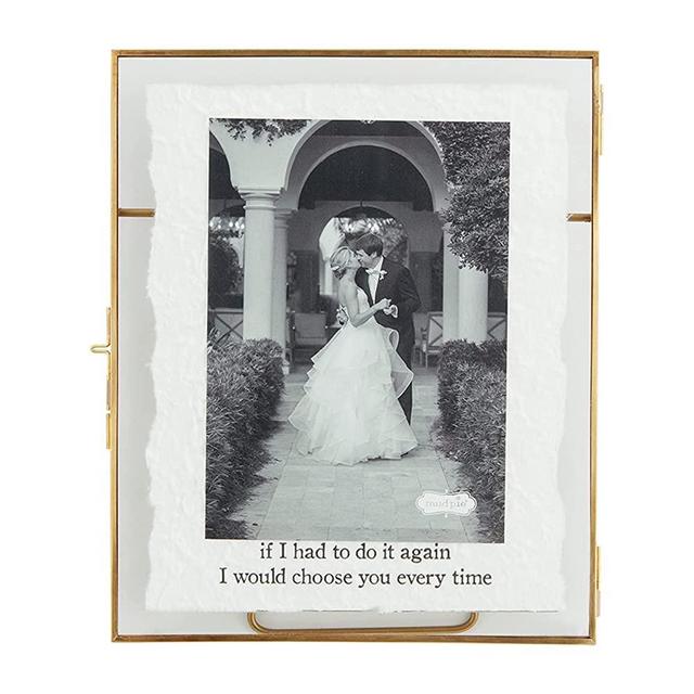 Mud Pie 5 x 7 Wedding Brass Frame, Gold