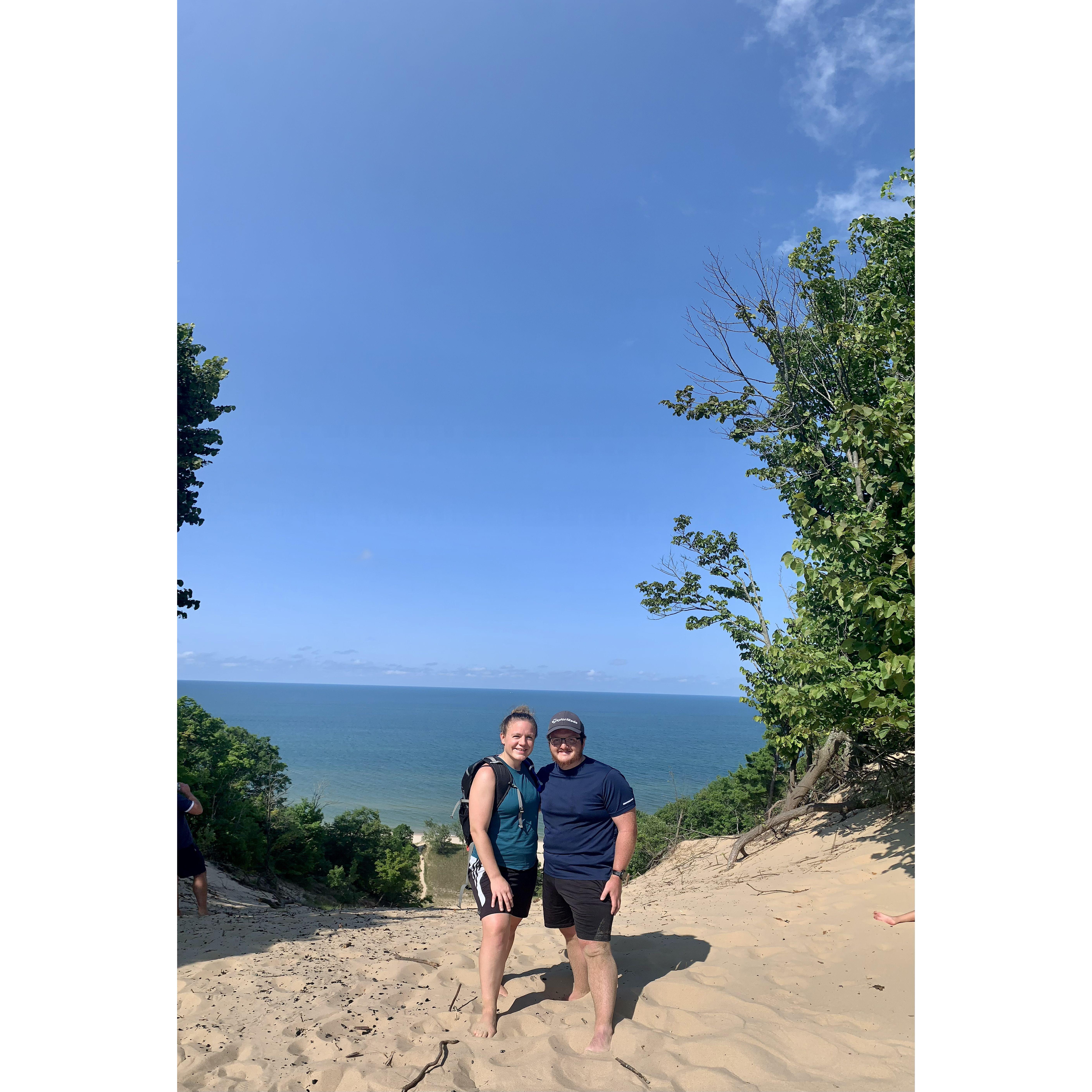 The first time he made it up the "Big Dune"