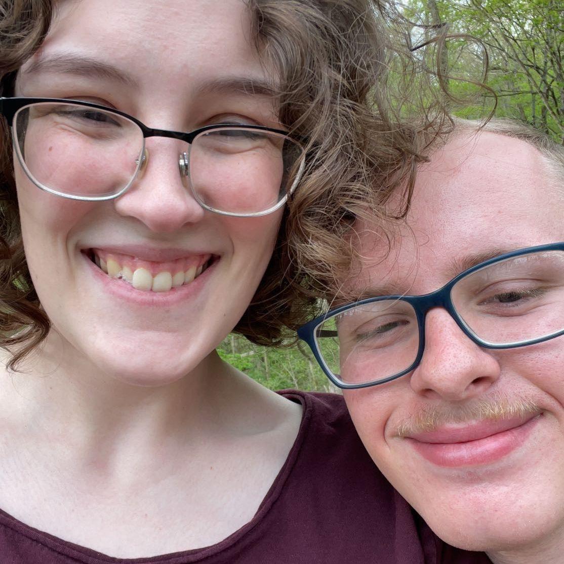 One of our first walks together, exploring nature (Spring 2021)