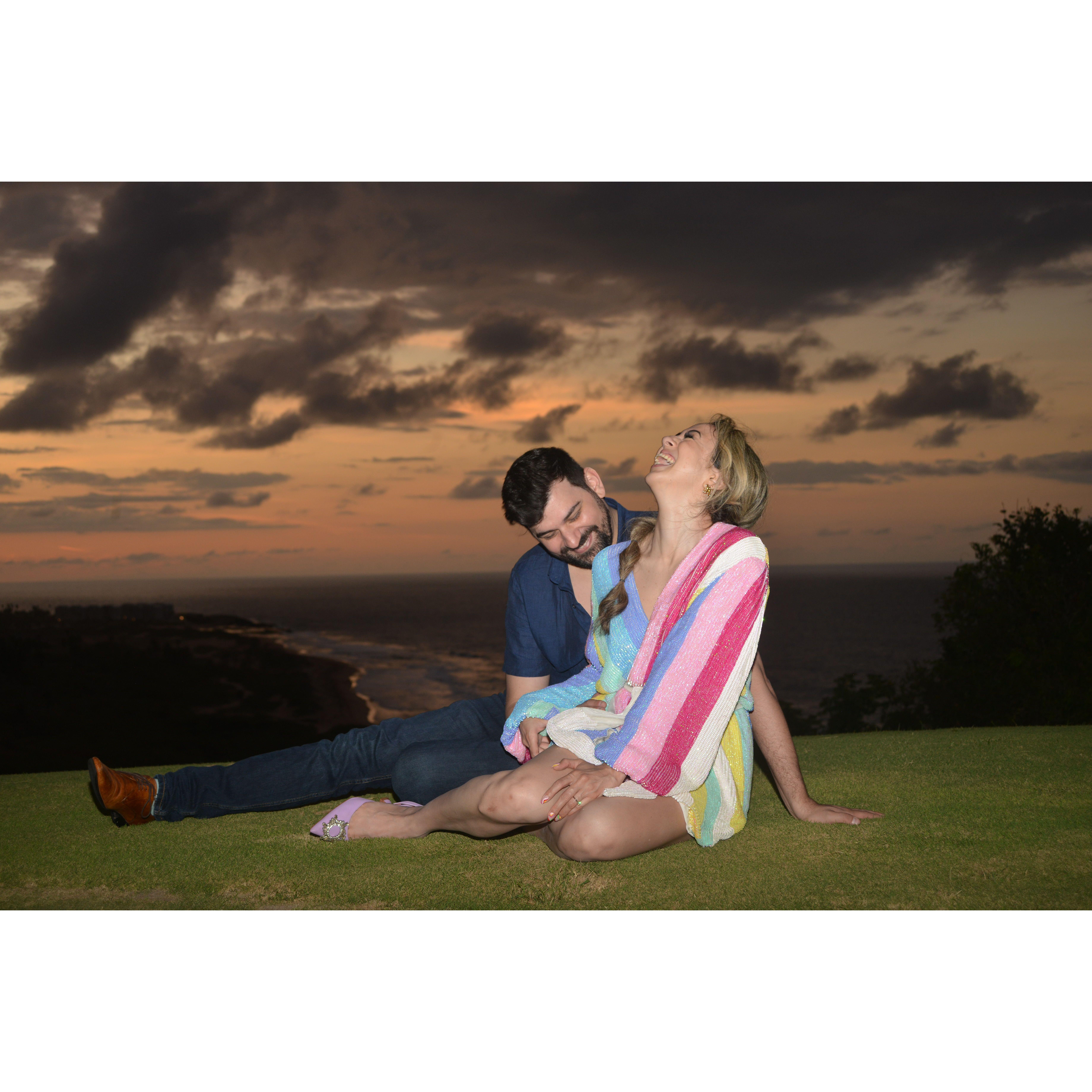 These pictures were all taken right after he proposed! He coordinated with his photographer aunt, Rebecca, to take engagement pictures of us in the Royal Isabela grounds! Pictures by @rz_portraits