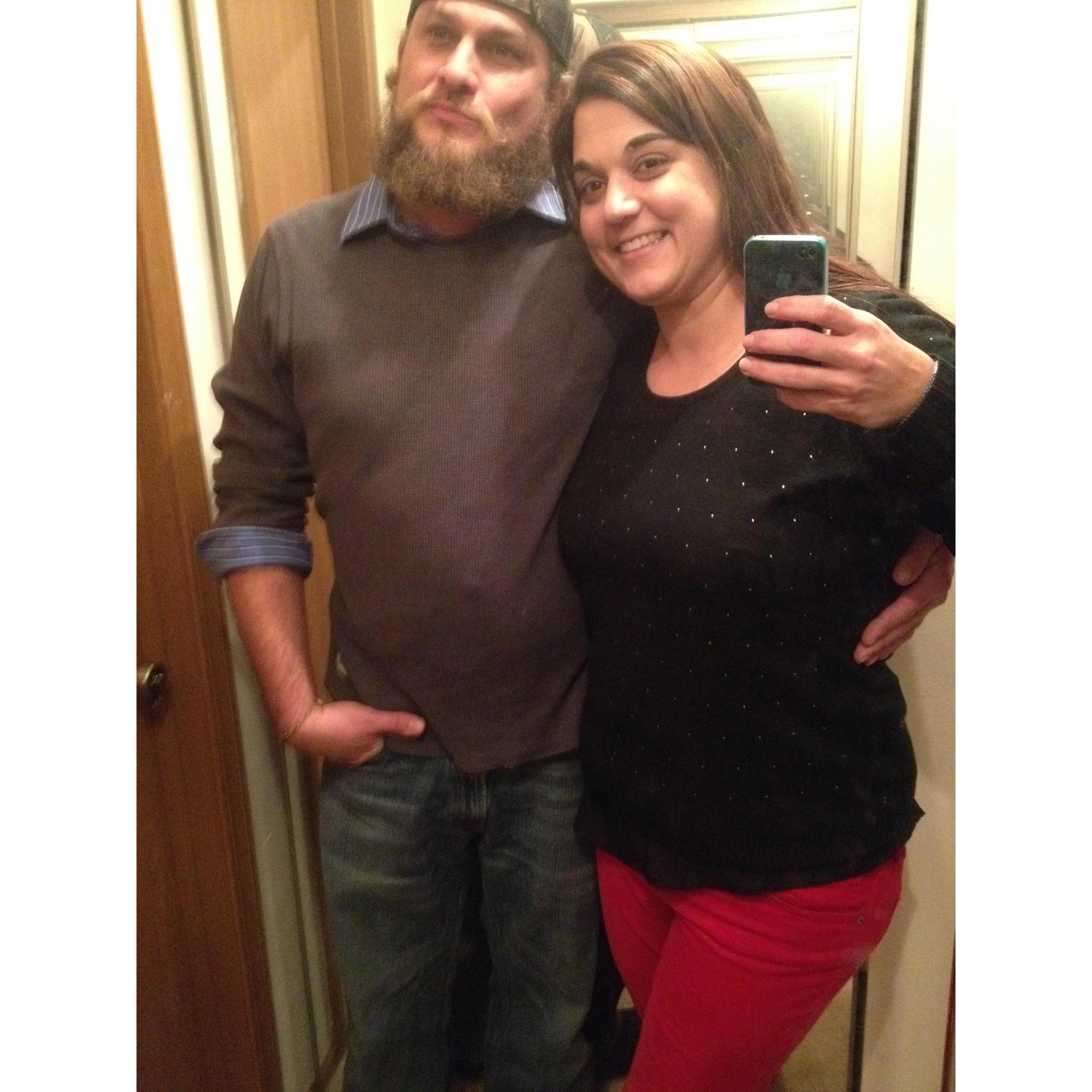 selfie before a Christmas party