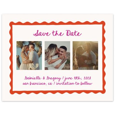 Red Wedding Digital Save the Date - Nyssa Multiphoto