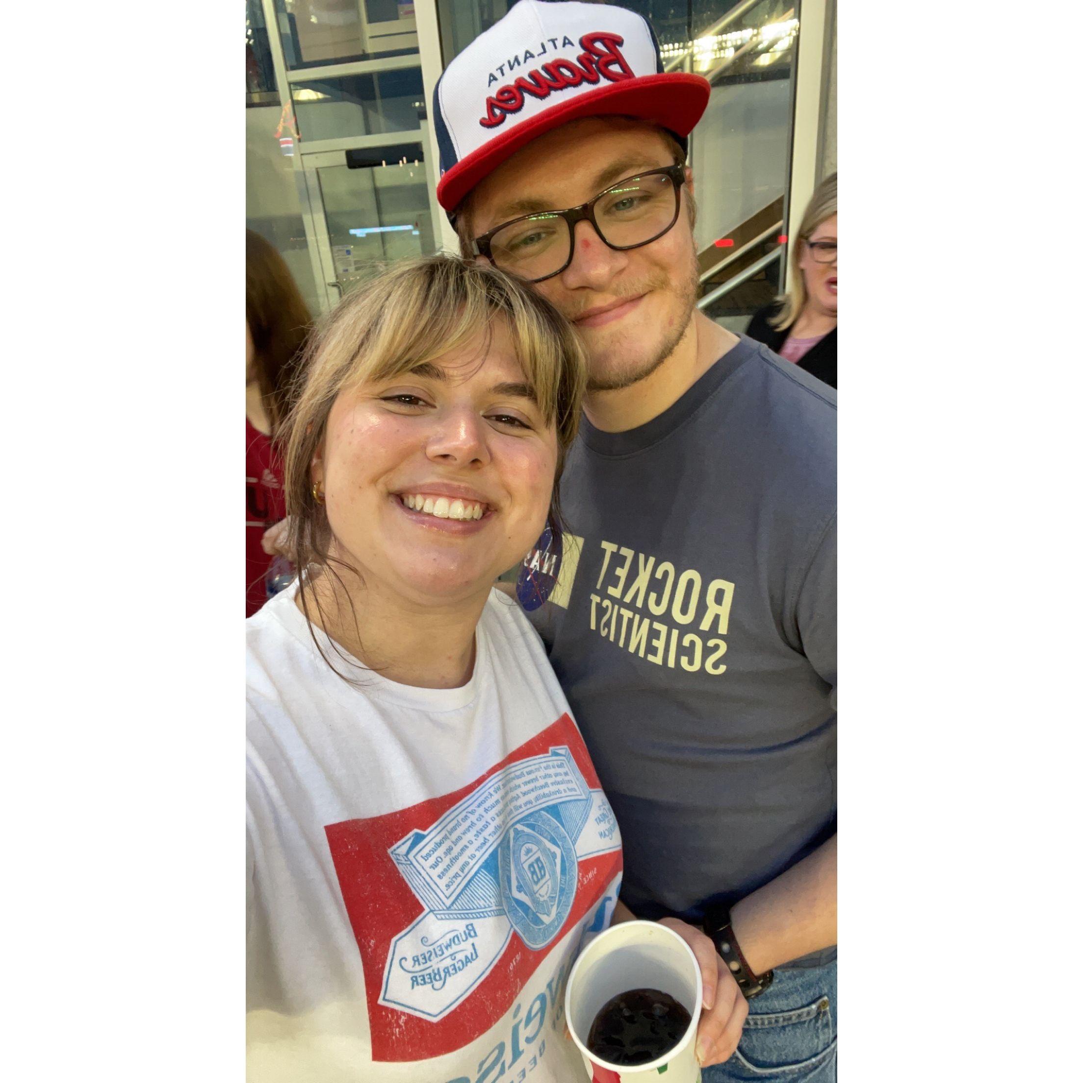 First Braves game together! We aren't much of a sports couple but who can complain when your team wins?