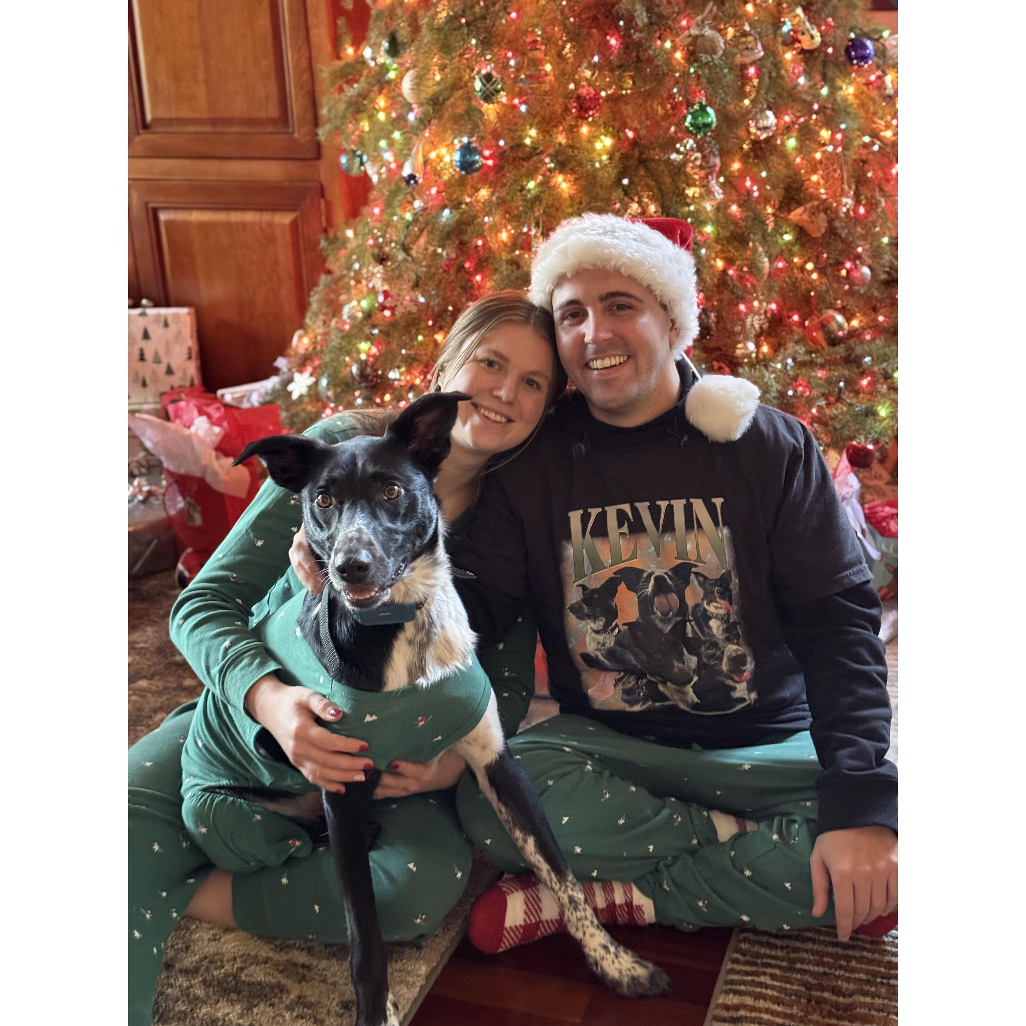 Christmas jammies have become a yearly tradition in our little family. Kevin... has some mixed feelings.