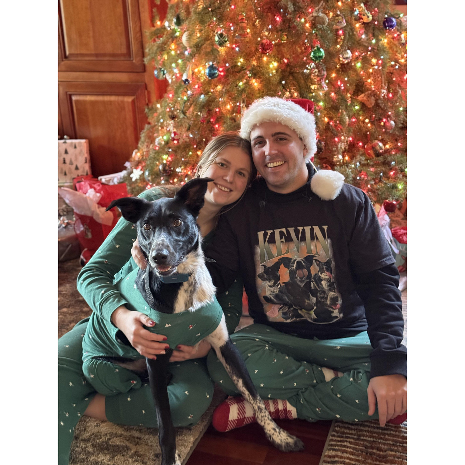 Christmas jammies have become a yearly tradition in our little family. Kevin... has some mixed feelings.