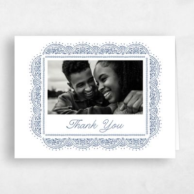 White Rustic Wedding Thank You - Carmel Photo