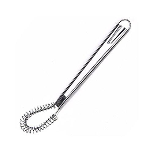 Best Utensils Stainless Steel Mini Egg Whisk Beater Handheld Milk Frother Foamer Foaming Creamy Coffee Mixer Spring Sauce Blender Kitchen Accessories