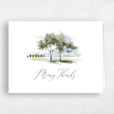 White Rustic Wedding Thank You - Rieden Landscape