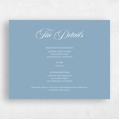 Dusty Blue Wedding Enclosure - Wilmington