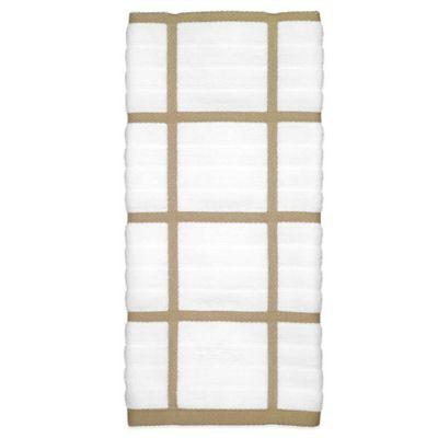 All-Clad Plaid Kitchen Towel in Cappuccino