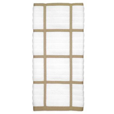 All-Clad Plaid Kitchen Towel in Cappuccino