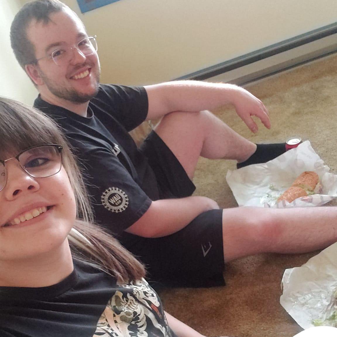 Lunch break after moving into our first house