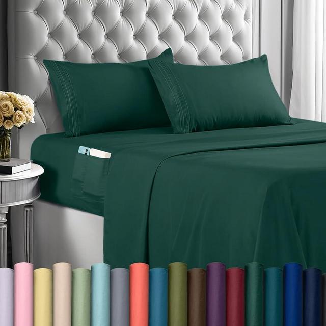 Utopia Bedding Deep Pocket Queen Sheet Set – Fits Mattresses Up to 21 inches – 4 Piece Bed Sheets Soft Cooling Sheets – Fade & Shrink Resistant – (Brown)