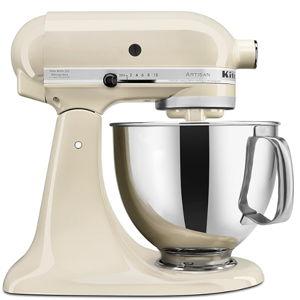 KitchenAid Artisan Series 5 Quart Tilt Head Stand Mixer with Pouring Shield KSM150PS, Almond Cream