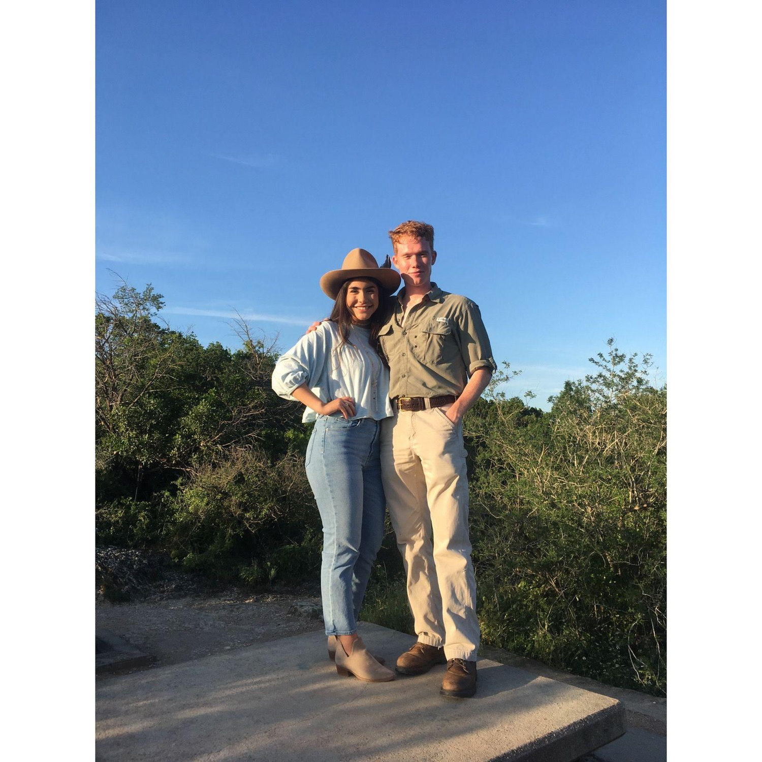 Our first picture taken on one of our first dates at Mt. Bonnell, Austin, TX.