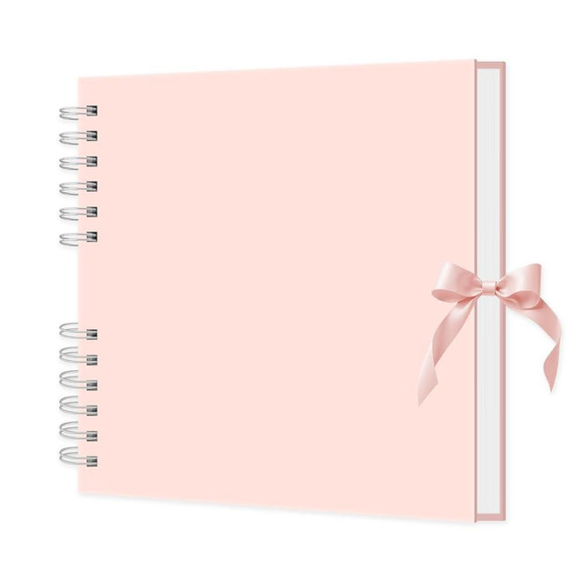 MARCADORUS Pink Scrapbook Album, 8" x 8" Scrap Book 30 Sheets (60 pages), Memory Book & Photo Album for Wedding Guest, Baby Shower, Valentines, Engagement | Scrapbooking Supplies & Christmas Gift.