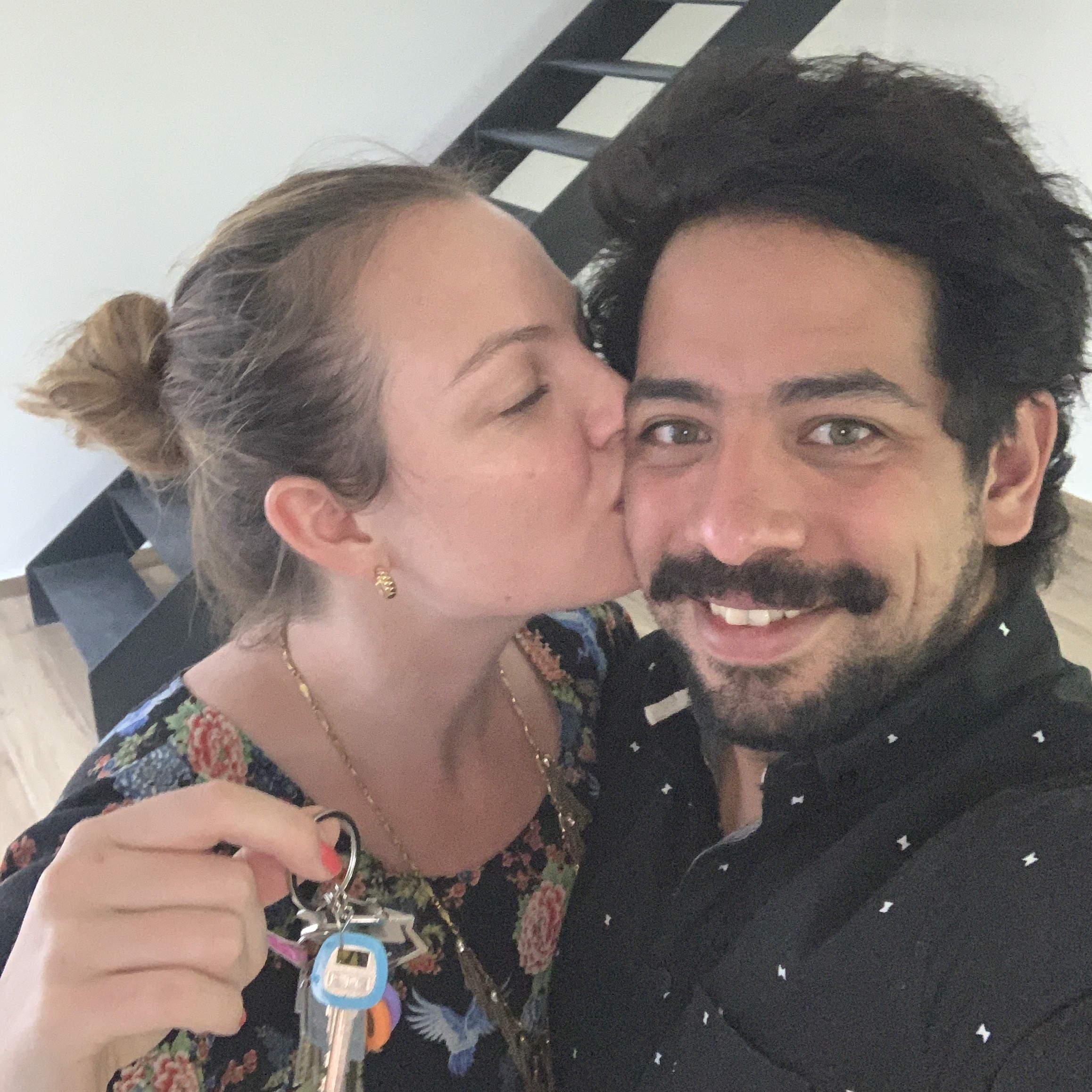 Moving in together and getting the keys to our apartment. August, 2020.