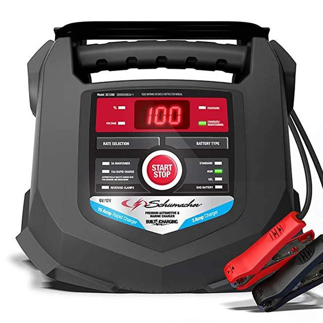 Schumacher SC1280 6/12V Rapid Battery Charger and 15A Maintainer
