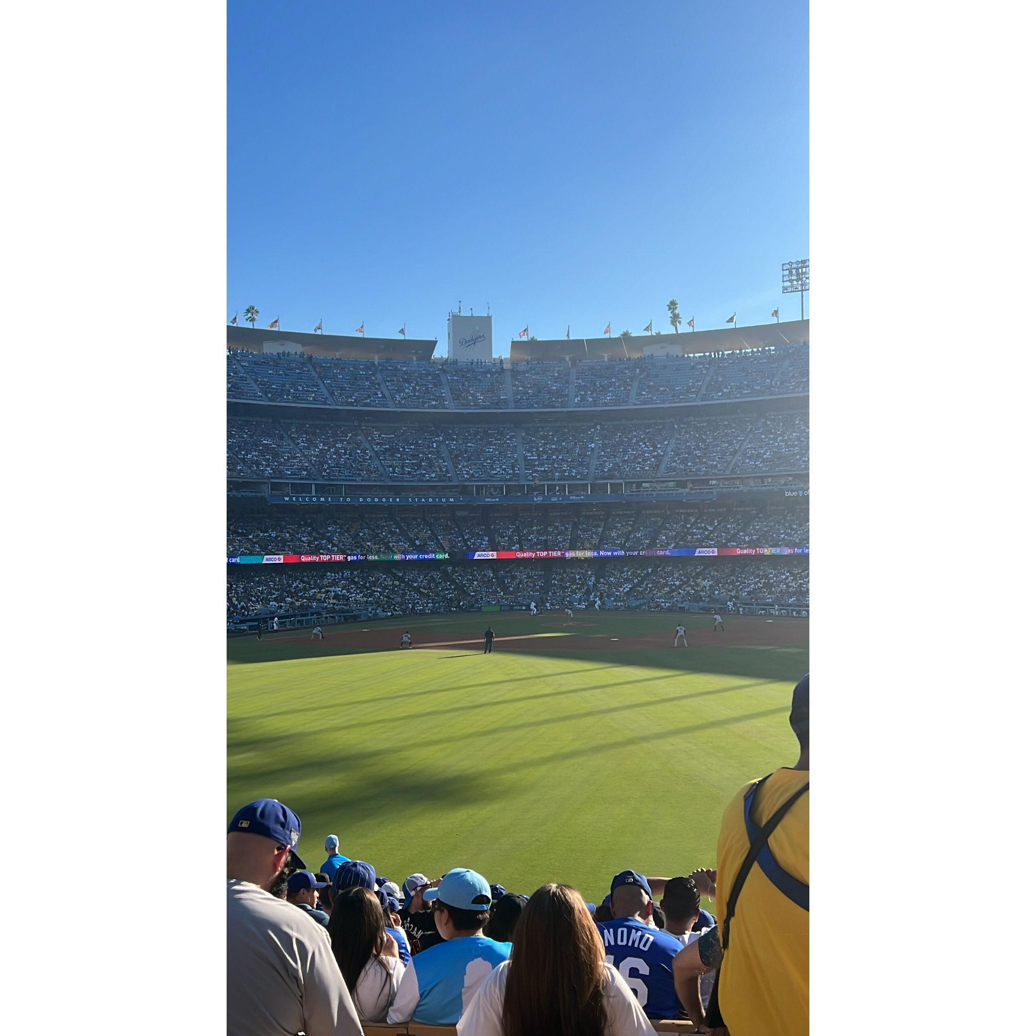 My first Dodger game with him!