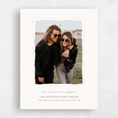 Beige Typography Wedding Save the Date - Jayden Photo