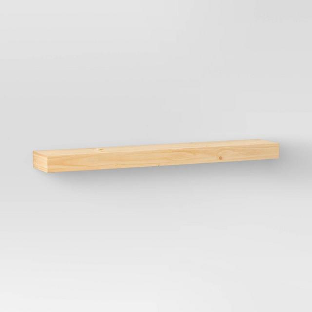 36" Floating Wood Shelf Natural - Threshold™