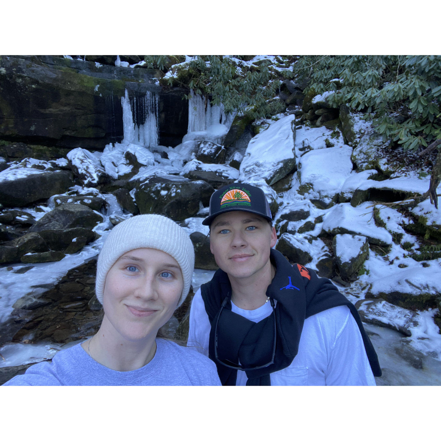 Hiking at the top of a mountain in Pigeon Forge, TN