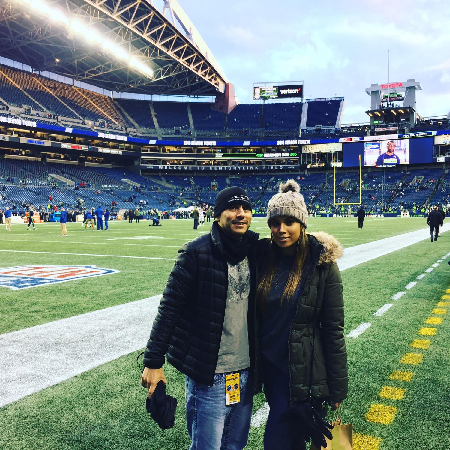 Our first NFL game......ESPN All Access!