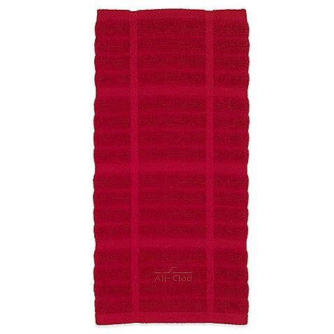 All-Clad Solid Kitchen Towel in Chili
