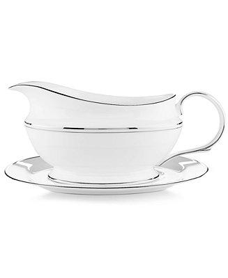 Federal Platinum Sauce Boat & Stand by Lenox