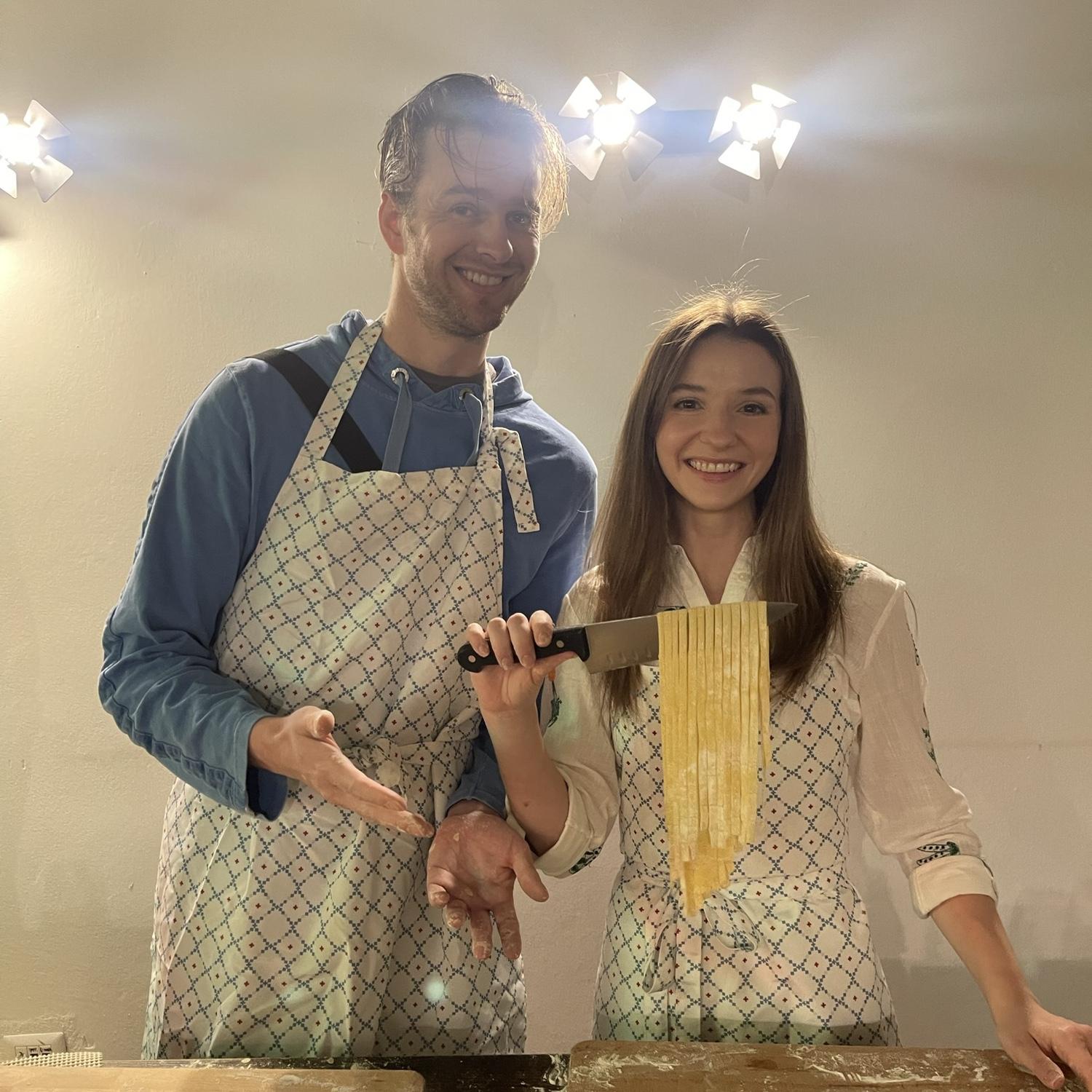 Learning to make pasta in Italy