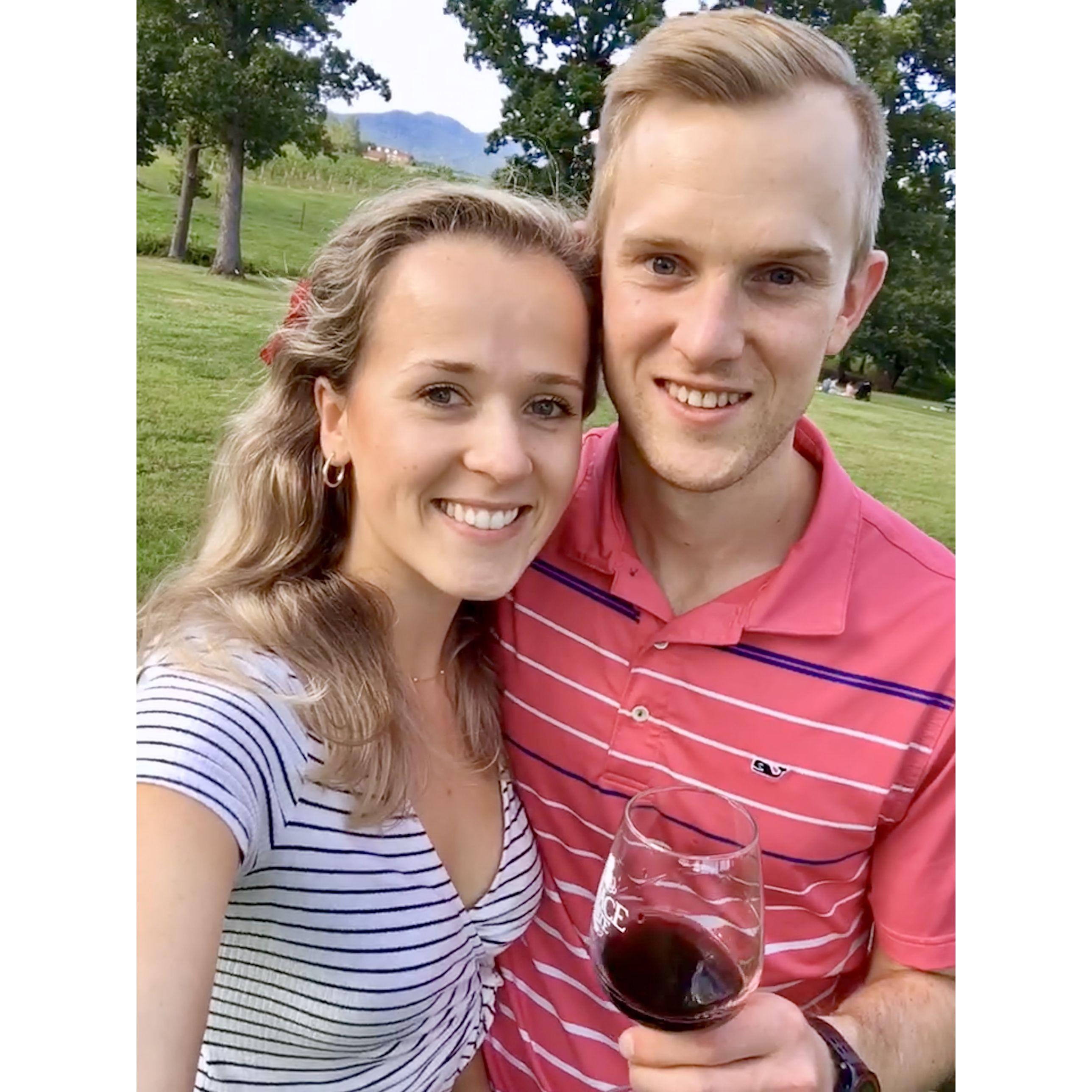 One of our first dates, Spring 2019