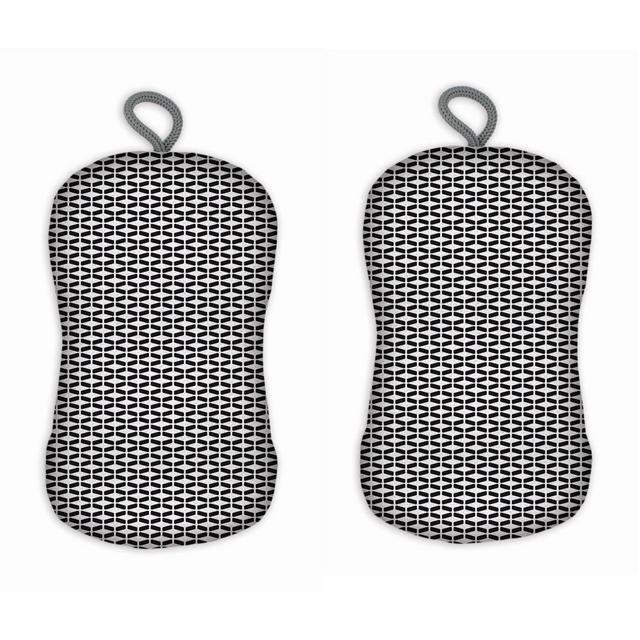 2pk Geometric Tile Print Sponge - MU Kitchen