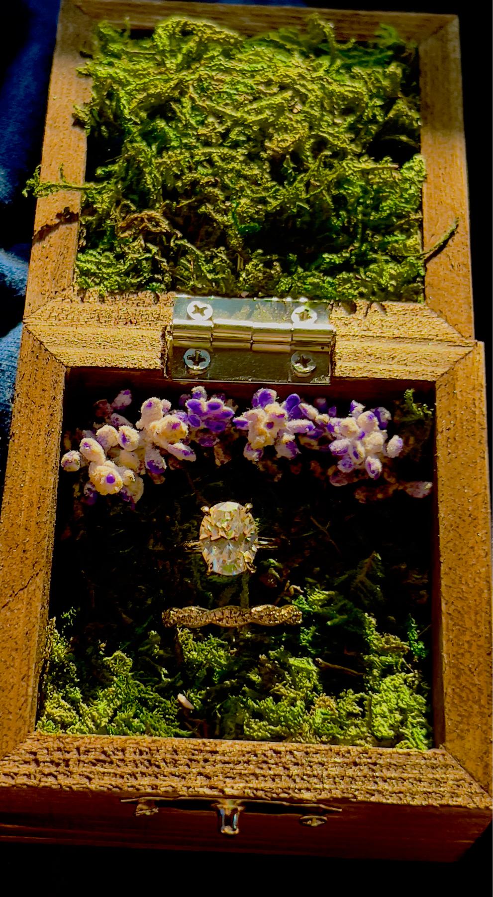 the box t had kelsey & justin make for the proposal