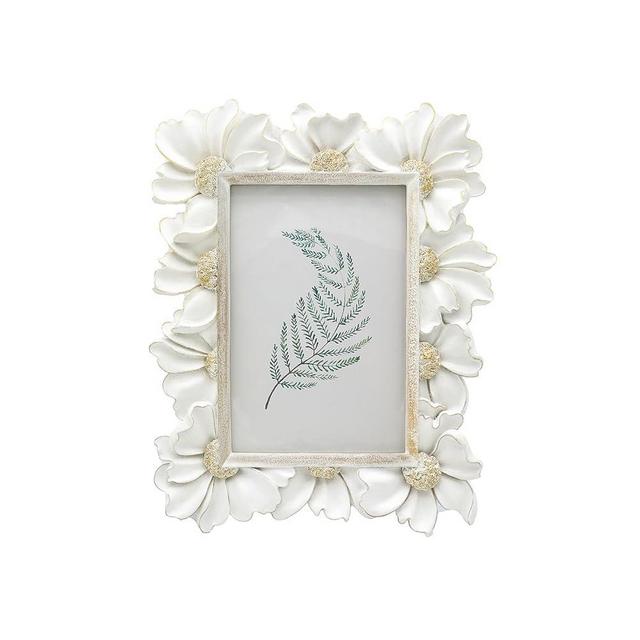 YULINK 4x6 Vintage Picture Frame, Antique White Ornate Photo Frame, for Tabletop and Wall Display, Decorative Floral Design Retro Home Decor, Old Fashioned Photo Gallery Art