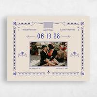 Blue Wedding Save the Date - Augusta Portrait