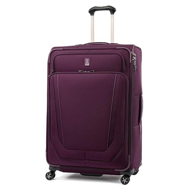 Travelpro Crew Versapack Softside Expandable Spinner Wheel Luggage, perfect Plum, Checked-Large 29-Inch