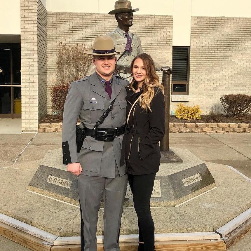 Evan's graduation as a New York State Trooper, January 2018