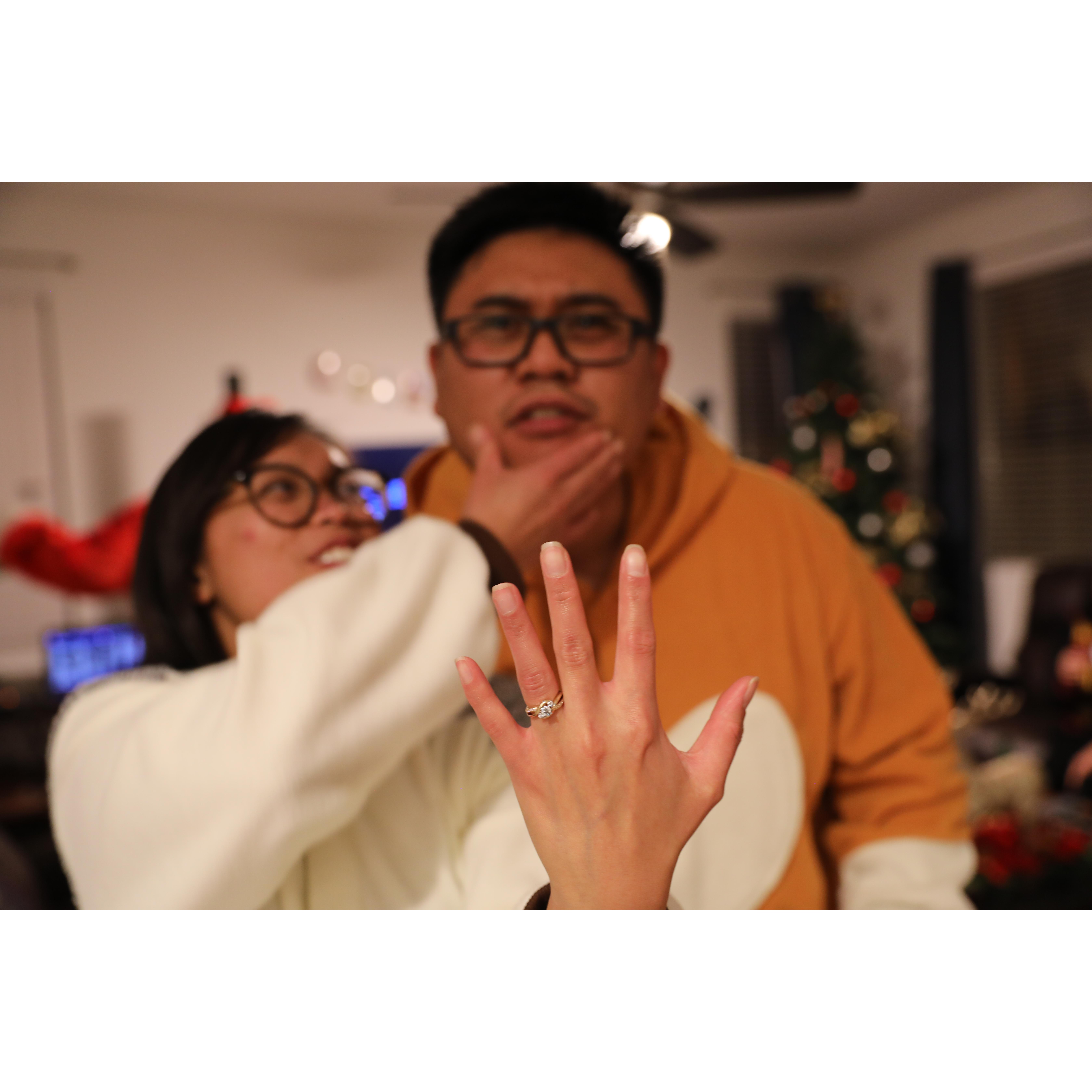 When he officially proposed.