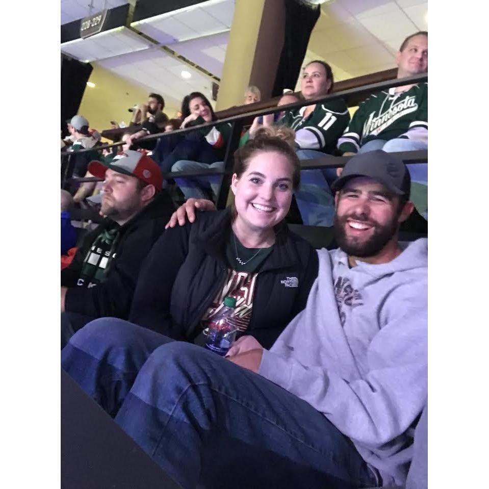 Cheering on the MN Wild!
