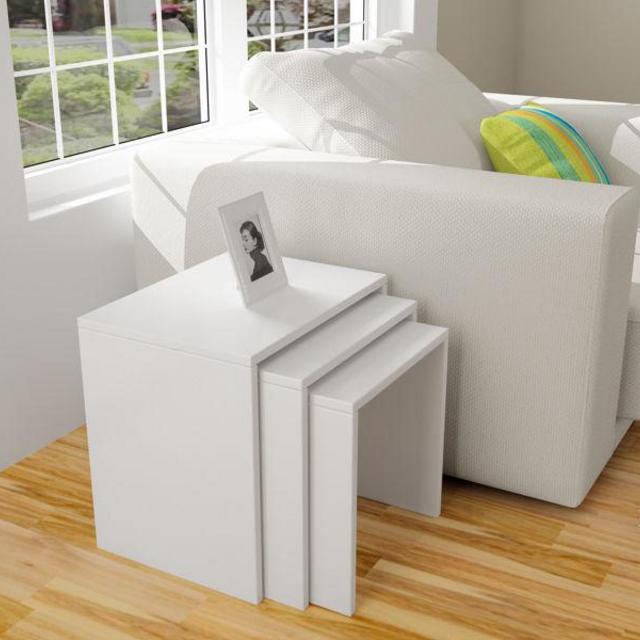Modern Side End Coffee Tables Living Room Set Of 3