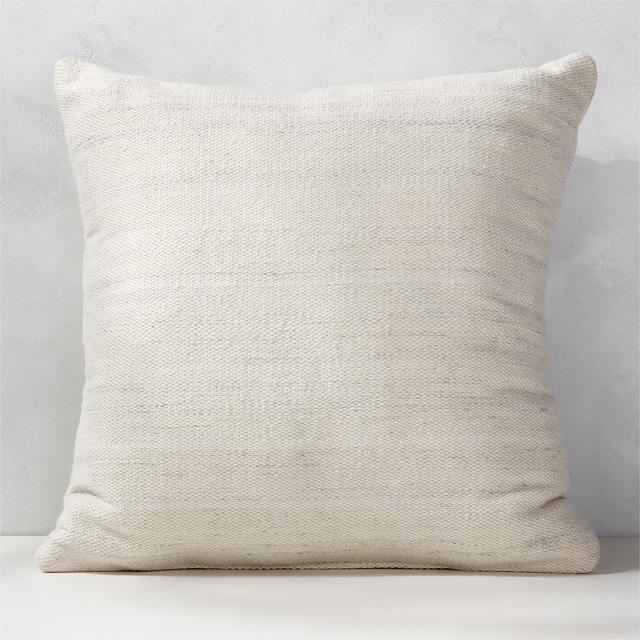 23" Waverly Ivory Textured Outdoor Throw Pillow