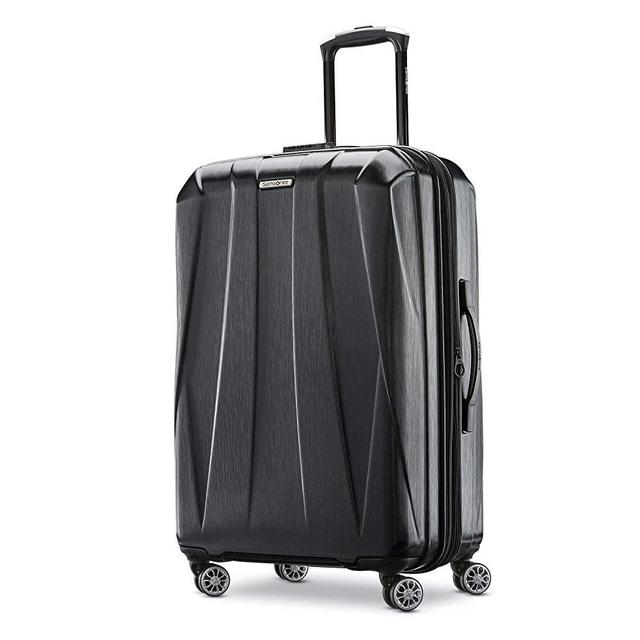 Samsonite Centric 2 Hardside Expandable Luggage with Spinner Wheels, Black, Checked-Medium 24-Inch
