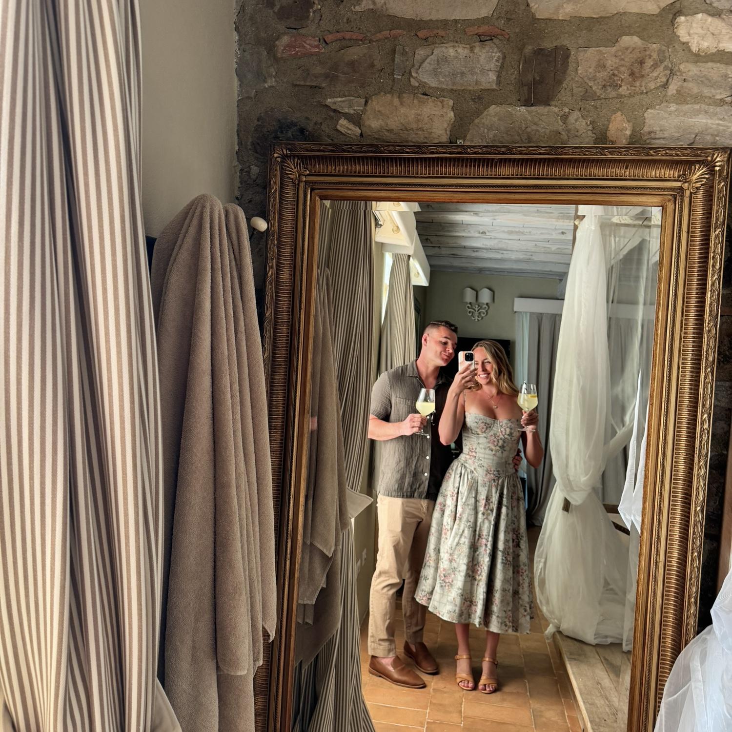 Sept 2025: Little did Sam know Jackson would propose 10 mins after this photo was taken (09.18.25)