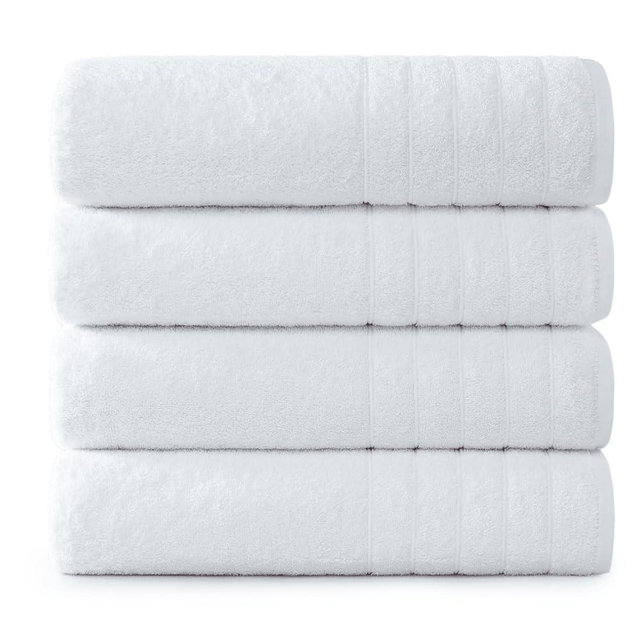 Casa Platino Bath Towels, 4 Pack Large Bath Towel Set (30"x 60"), 100% Ringspun Cotton Towels, White Towels for Bathroom, Absorbent Towel, Soft Bath Towel Set, Bathroom Towels, Quick Dry Bath Towel