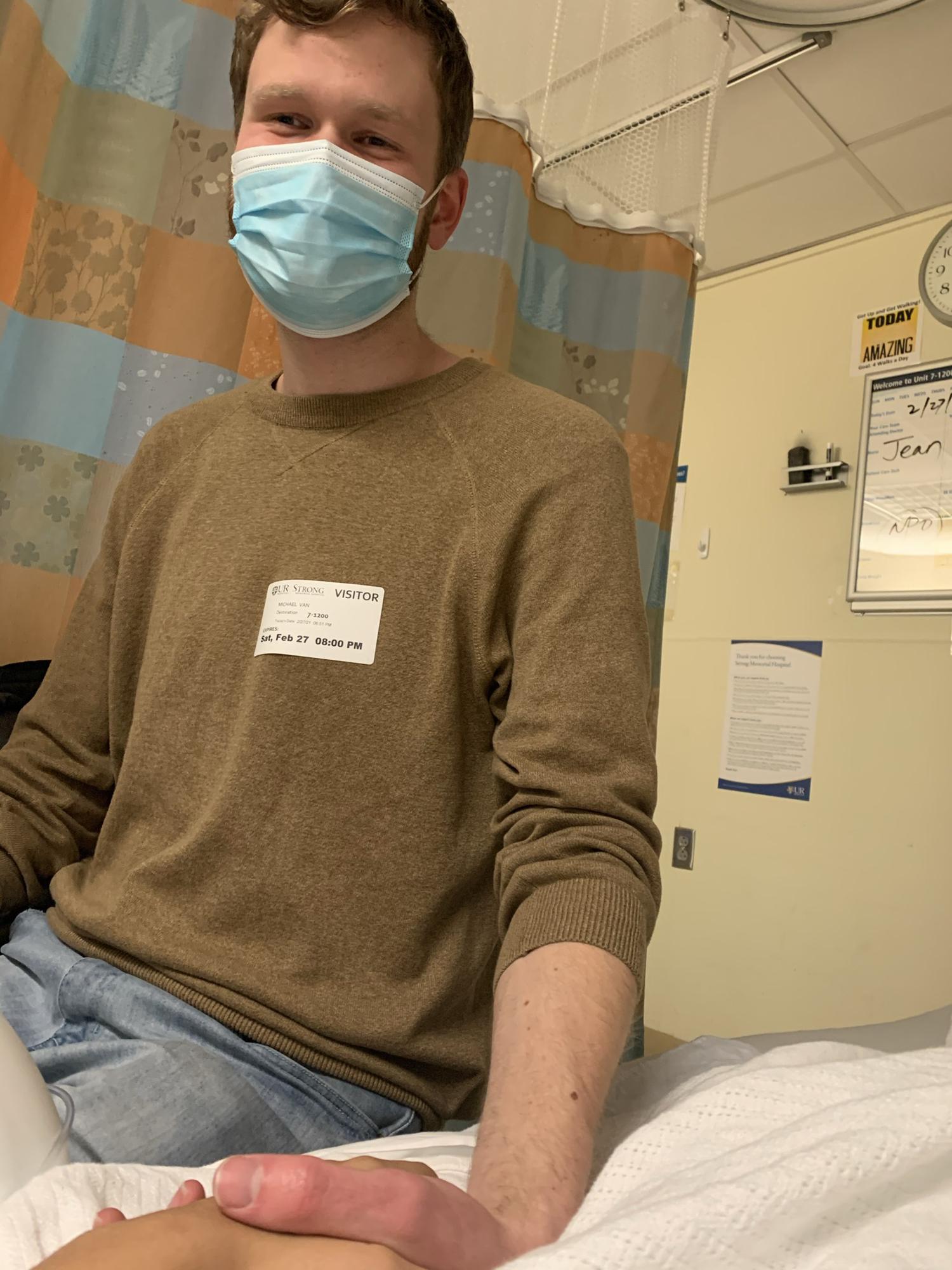 When I was in the hospital earlier this year and Michiel was there everyday taking care ❤️