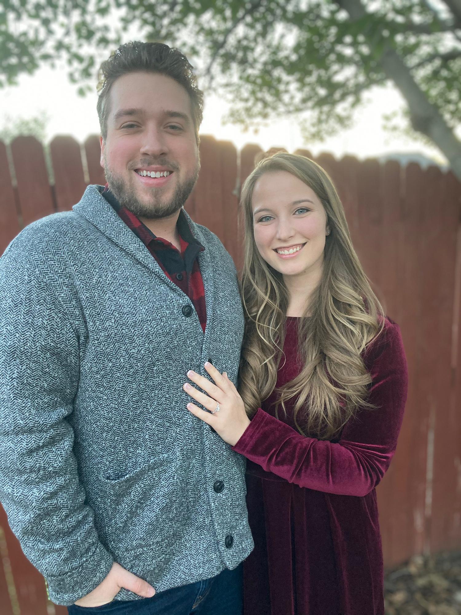 Newly engaged Christmas Eve 2020